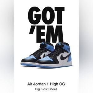 Jordan 1 Retro High OG UNC Toe (GS)